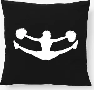 Подушка-силуэт чирлидера Huuraa 40x40 см с наполнителем из черного хлопка с декором в виде чирлидера Hellweg Druckerei