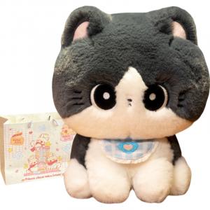 Плюшевая кукла Cake Kitten Dolls высотой 25 см длиной 25 см Little Cucu, серый