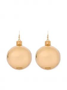 Сферические серьги-капли Moschino, золотистый