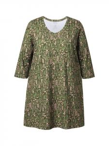 Длинная рубашка оливково-серого цвета Ulla Popken