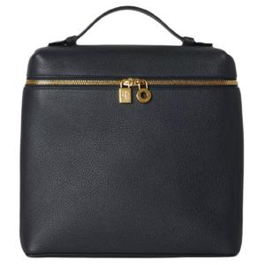 Loro Piana Женский рюкзак из телячьей кожи обычного размера морской синий