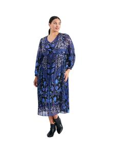 Женское платье Harmony с перекрученным передом и складками AVENUE, Blue harmony placement