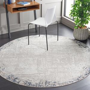 Ковер SAFAVIEH, 201 x 201 см, Parker Collection, круглый, цвет taupe и ivory blue, вискоза, современный дизайн, идеально для гостиной, спальни, столовой (PRK101E-7R)