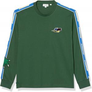 Мужская футболка с фирменной полосой Lacoste, Vert
