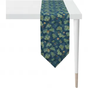 Столовая лента 9530 ЗИМНЯЯ СТРАНА, рождественский декор, Рождество цифровая печать Apelt, синий/зеленый/мультиколор