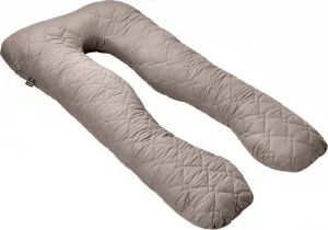 Подушка для беременных Bodypillow | Мягкий и стеганый чехол на молнии, можно стирать, 140 x 75 x 20 см, серо-коричневый sei Design Heimtextilien Inh. I. Richter