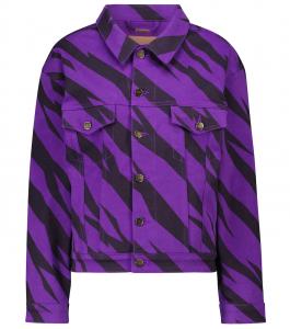 Джинсовая куртка с анималистичным принтом Alexandre Vauthier, Violet