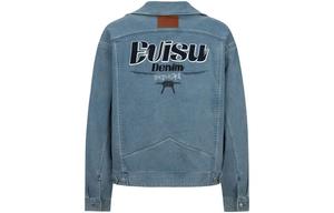 Джинсовая куртка мужская джинсовая синяя Evisu, синий