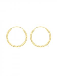 Круглые серьги из золота 375 пробы Lucardi