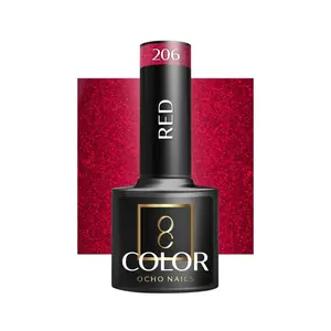 OCHO NAILS Гибридный лак для ногтей красный 206 -5 г Active Shop
