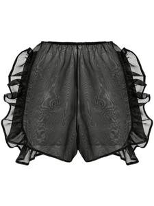 Ioana Ciolacu полупрозрачные шорты Dahlia, черный