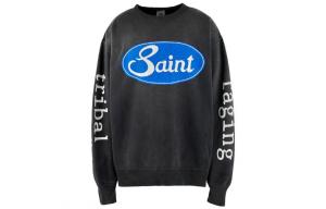 Футболка с принтом логотипа SAINT Mxxxxxx, черная