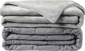 Утяжеленное одеяло 122х183 см, 5,4 кг, Royal Tradition, 100% хлопок, съемный вельветовый чехол, серый, дышащее