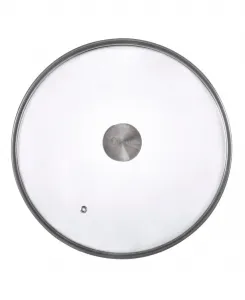 Стеклянная крышка с ручкой из нержавеющей стали для сковороды диаметром 30 см Victoria