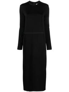 Jil Sander платье миди с длинными рукавами, черный