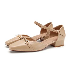 FOXER Блок каблук высокие каблуки женские абрикос, цвет Apricot