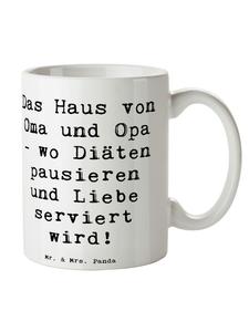 Кружка Любовь бабушки и дедушки с надписью на белом фоне Mr. & Mrs. Panda