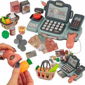 Кассовый аппарат для детей, большой набор, интерактивный ЖК-дисплей, звук MAT GROUP