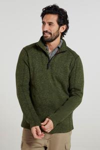 Флисовая куртка Idris с полумолнией и высоким воротником Джемпер с защитой от катышков Mountain Warehouse, зеленый