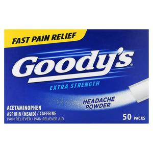 Порошок от головной боли повышенной силы, 50 упаковок Goody'S