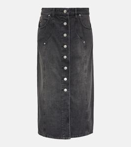 Джинсовая юбка миди vandy Marant Etoile, черный