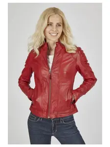 Кожаная куртка 7eleven, красный