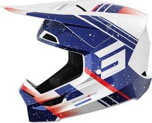 Мотокроссовый шлем Shot furious mirage, Blue/Red/White