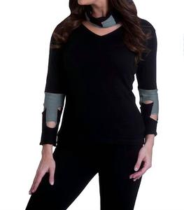 Рабочий свитер с шарфом черного/серого цвета ANGEL