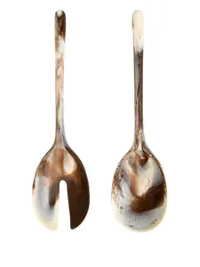 Набор из двух столовых приборов с мраморным эффектом Dinosaur Designs, коричневый