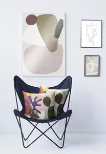 APELT декоративная подушка "Бильбао", чехол с наполнителем, 1 шт 45х45 см, цвет bunt-flieder-orange + gemustert