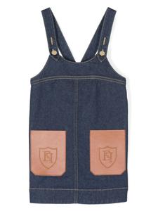 Elisabetta Franchi La Mia Bambina хлопковое платье, синий