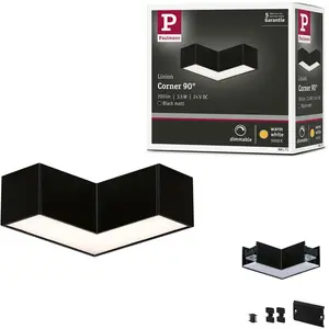 Светильники для шинной системы Linion Lichtkanal 90 ° 2000lm/м 3000K 1 шт. Paulmann, черный