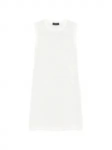 Мини-платье без рукавов с круглым вырезом Fabiana Filippi, белый