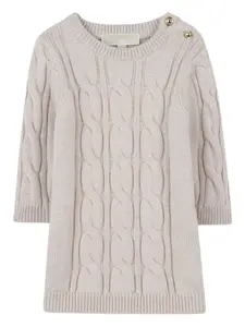 Платье фактурной вязки Michael Kors Kids, нейтральный