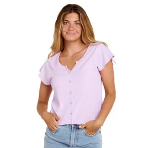 Рубашка с коротким рукавом Rip Curl Amantea Rib, фиолетовый