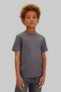 Детская хлопковая футболка Calvin Klein Jeans, серый