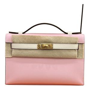 HERMES Сумка Kelly Mini Generation 1 Swift Leather, женская, цвет Cherry Blossom Pink & Cream White