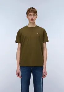 Salis ss sum basic tshirt Napapijri, Dark Olive Mga