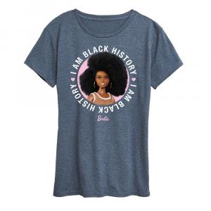 Женская футболка с рисунком Barbie I Am Black History, цвет Heather Blue