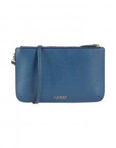 Сумка через плечо Leather Medium Landyn Crossbody Bag Ralph Lauren, темно-синий