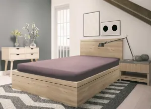 Простыня SETEX "тонкая фланелевая простыня GOTS", изготовленная из сертифицированного органического хлопка 200х200 см, 1 шт., серо-коричневый