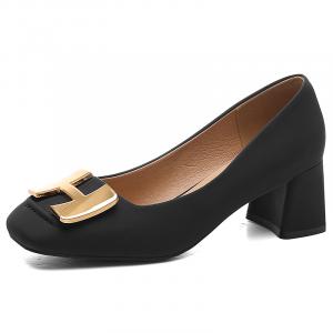 Женские туфли на платформе с массивным каблуком 5,5 см Golden Silk Rabbit, абрикосовые