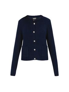 Женский кардиган темно-синего цвета DreiMaster Vintage
