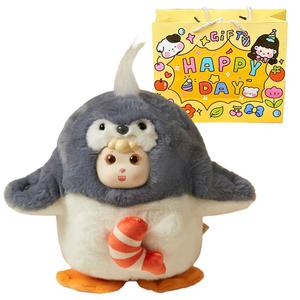 Плюшевая игрушка Cartoon Electric Penguin, высота 23,5 см Happy Fish, серый