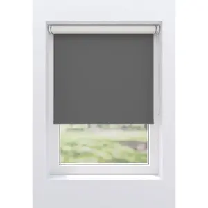 Мой домашний рулон Ina затемняющий, теплоизоляционный, энергосберегающий, с сверлением/без сверления, свободно висящий, белая обратная сторона, крепление на зажимы или на винты My Home, серый/серый/белый