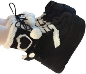 Женские готические зимние ботинки на платформе с шнуровкой, массивным каблуком и круглым носком, панк-ботильоны Generic, D