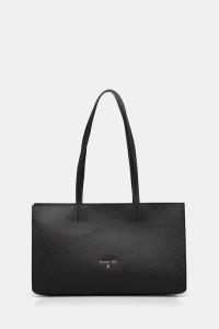 Кожаная сумка Patrizia Pepe, черный