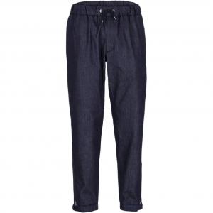 Брюки с сужением и нашивкой с логотипом Moncler, синий