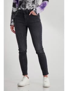 Джинсы облегающего кроя антрацитового цвета monari