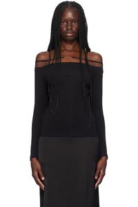 Классическая футболка 'le t-shirt sierra' с длинным рукавом Jacquemus, черный